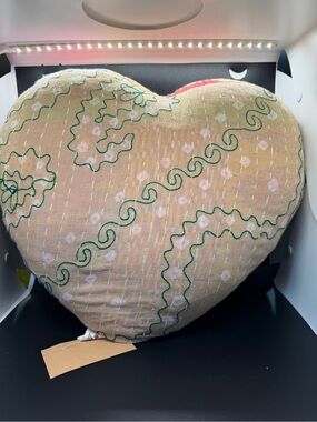 Handmade Heart Kantha Pillow